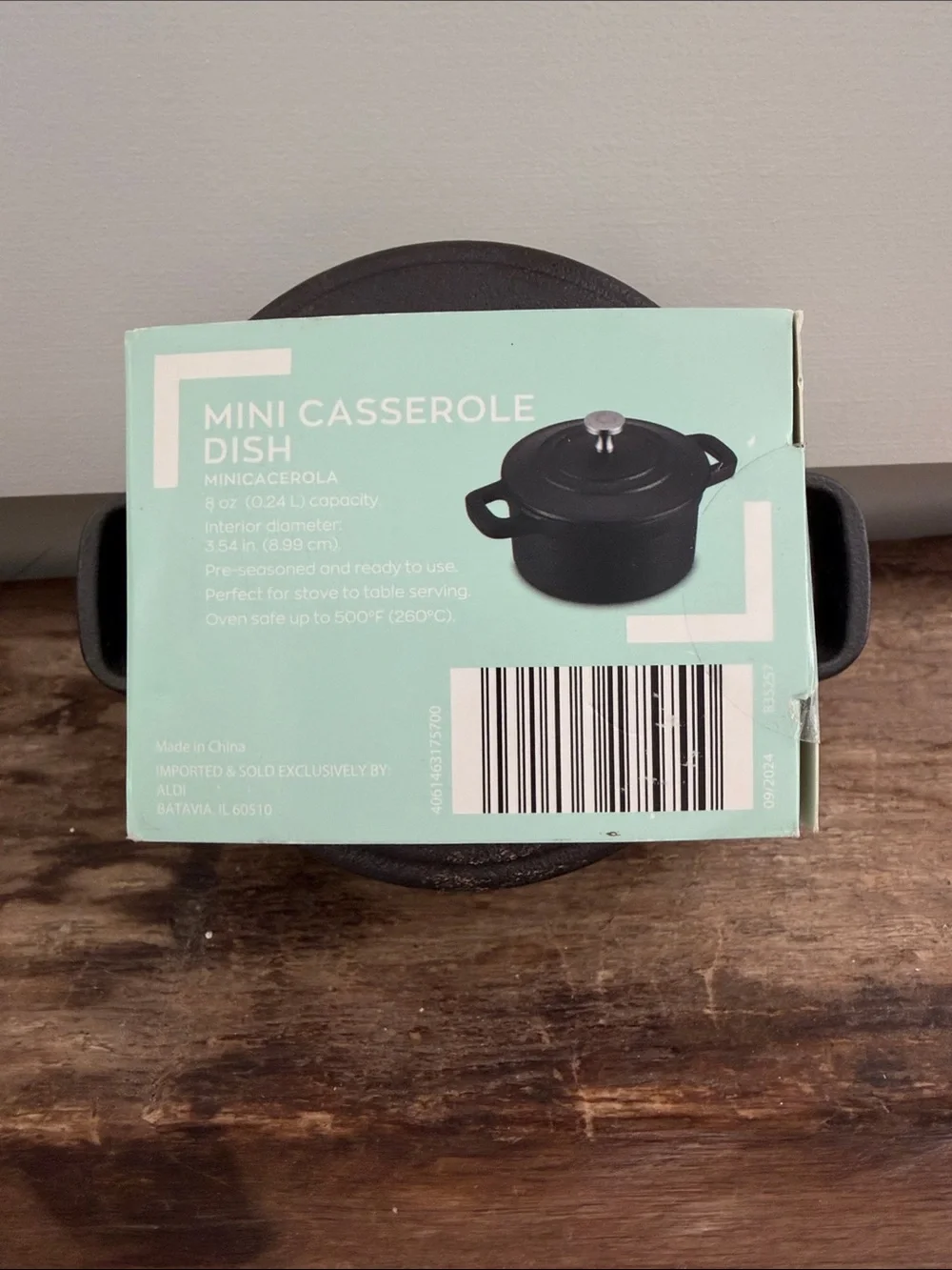 Crofton Mini Casserole Dish - Black-Set of 2-Cast Iron